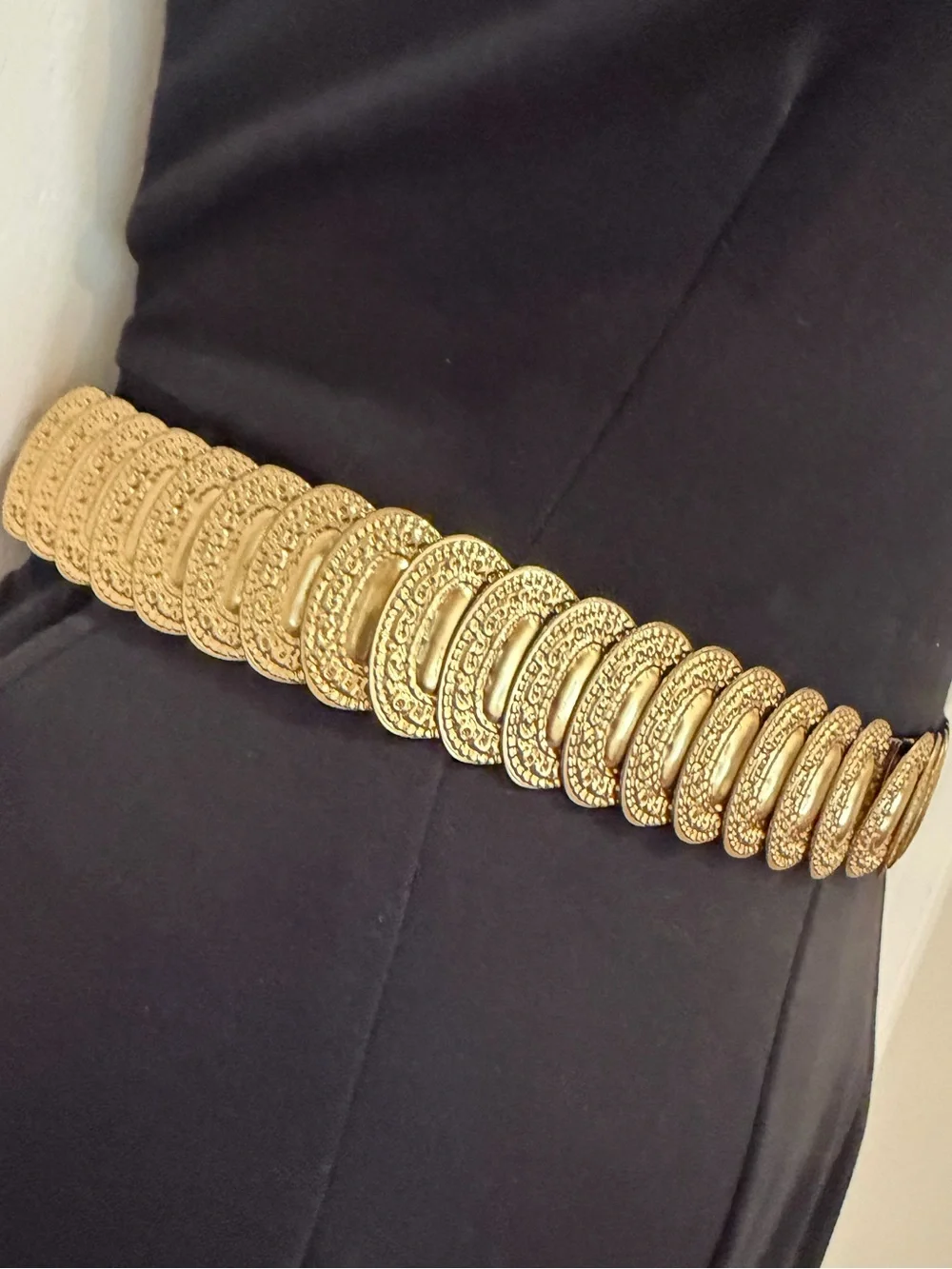 Vintage Style Gold Coin Disc Belt • 80s Glam • Statement Waist Belt • Boho Luxe